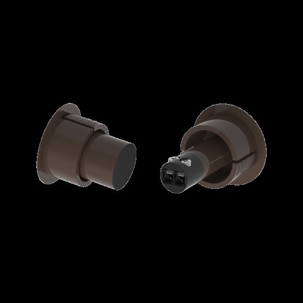 ZENNIO - Magnetkontakt für den bündigen Einbau in Metalltüren oder -fenstern-braun