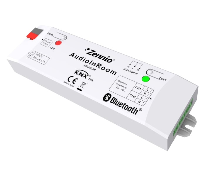 ZENNIO - AudioInRoom. KNX-Audio-Controller f. Bluetooth und Aux-Eingang