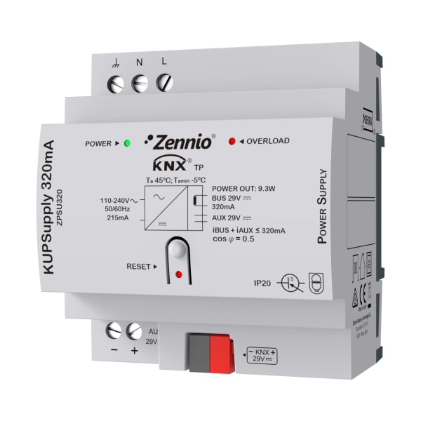 ZENNIO - KUPSupply 320mA. KNX Universalspannungsversorgung 320mA