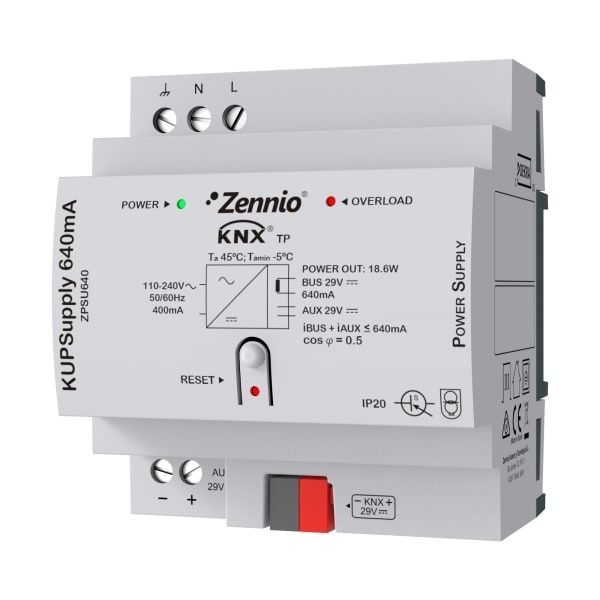 ZENNIO - KUPSupply 640mA. KNX Universalspannungsversorgung 640mA