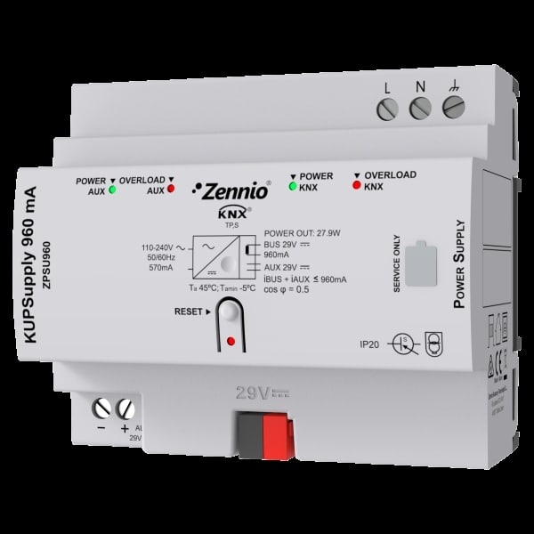 ZENNIO - KUPSupply 960mA. KNX Universaler Spannungsversorgung 960mA