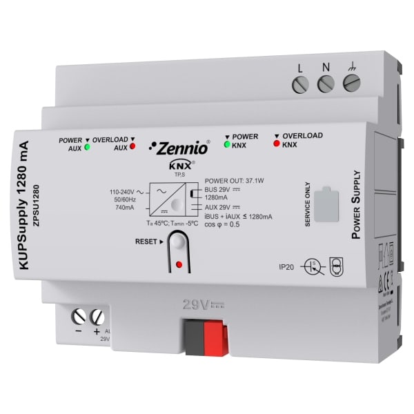 ZENNIO - KUPSupply 1280mA. KNX Universaler Spannungsversorgung 1280mA