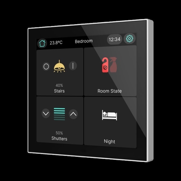 ZENNIO - CX40. KNX kapazitives Touchpanel mit 4'' - Silber
