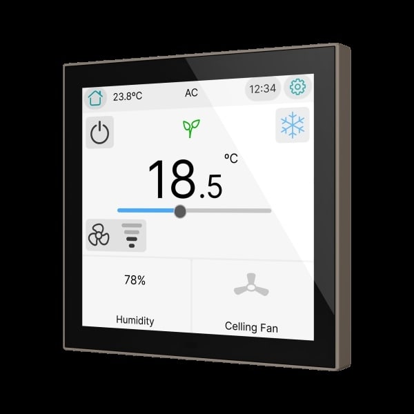 ZENNIO - CX40. KNX kapazitives Touchpanel mit 4'' - Mokka