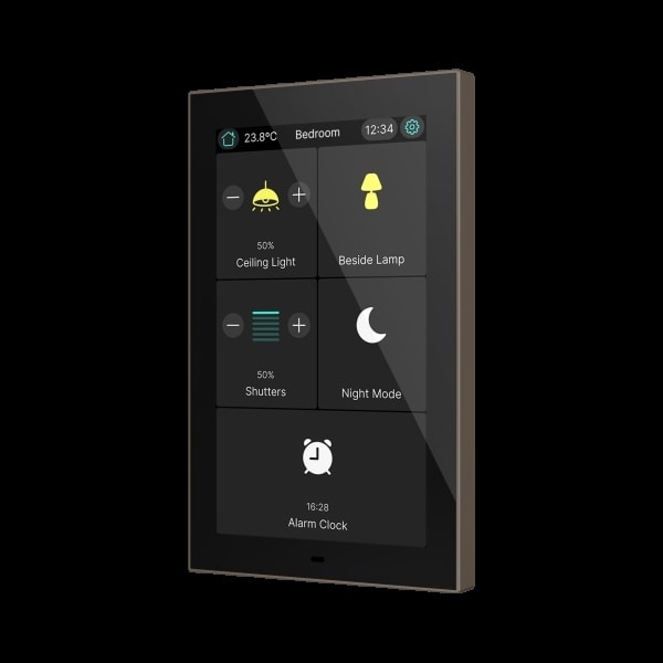 ZENNIO - CX50. KNX kapazitives Touchpanel mit 5'' - Mokka