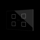 ZENNIO - Flat XL X4. Kapazitiver Taster - 4 buttons - Schwarz
