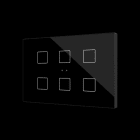ZENNIO - Flat XL X6. Kapazitiver Taster - 6 buttons - Schwarz