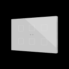 ZENNIO - Flat XL X6. Kapazitiver Taster - 6 buttons - Silver