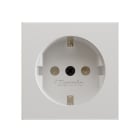 ZENNIO - ZS55. Schuko-Steckdosenabdeckung ohne Schrauben 55x55 mm - Weiß matt