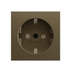 ZENNIO - ZS55. Schuko-Steckdosenabdeckung ohne Schrauben 55x55 mm - Champagne