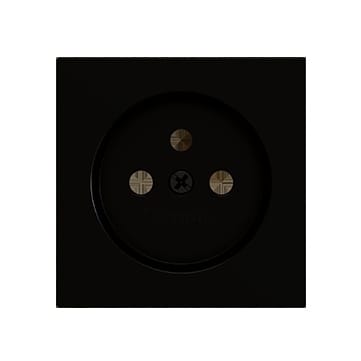 ZENNIO - ZS55. Französischer Steckdosenabdeckung ohne Schrauben 55x55 mm - Schwarz