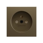 ZENNIO - ZS55. Französischer Steckdosenabdeckung ohne Schrauben 55x55 mm - Champagne