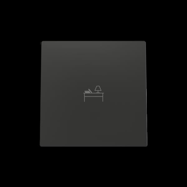 ZENNIO - ZS55. Einfachschalterabdeckung 55x55 mm - Schwarz - Custom Design. Minimum: 100
