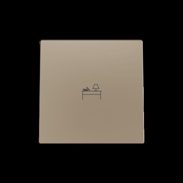 ZENNIO - ZS55. Einfachschalterabdeckung 55x55 mm - Champagne - Custom Design. Minimum: 10