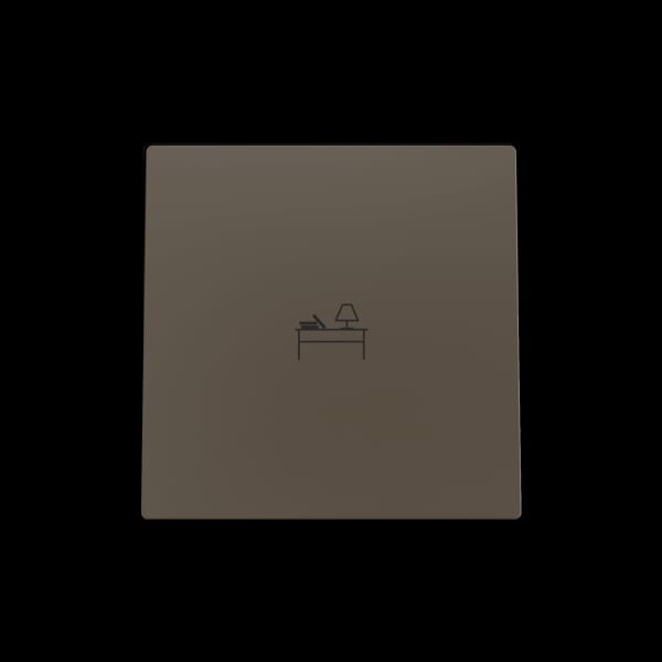 ZENNIO - ZS55. Einfachschalterabdeckung 55x55 mm - Mokka - Custom Design. Minimum: 100 Ei