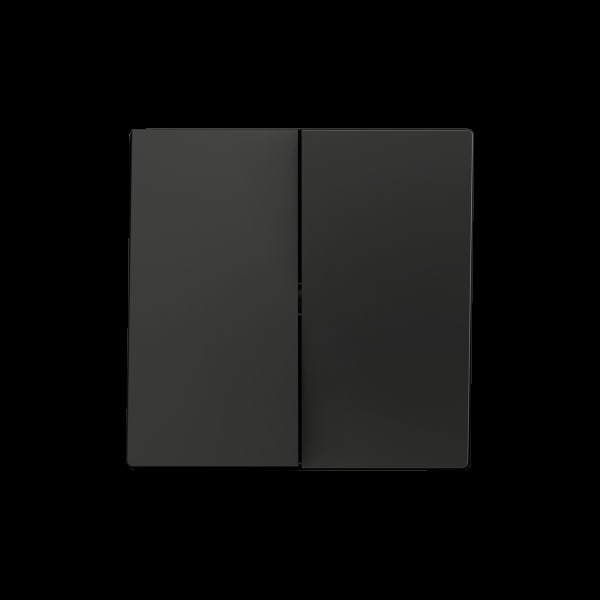 ZENNIO - ZS55. Zweifache Schalterabdeckung 55x55 mm - Schwarz