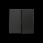 ZENNIO - ZS55. Zweifache Schalterabdeckung 55x55 mm - Schwarz