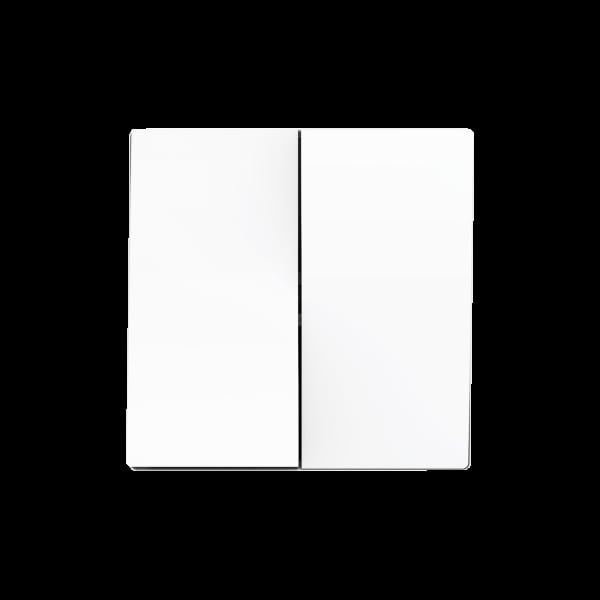 ZENNIO - ZS55. Zweifache Schalterabdeckung 55x55 mm - Weiß matt