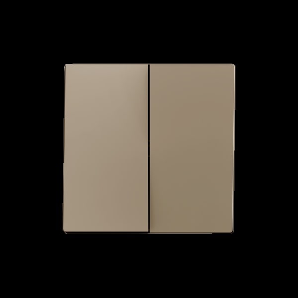 ZENNIO - ZS55. Zweifache Schalterabdeckung 55x55 mm - Champagne