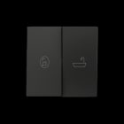 ZENNIO - ZS55. Zweifache Schalterabdeckung 55x55 mm - Schwarz - Custom Design. Minimum: 1