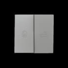ZENNIO - ZS55. Zweifache Schalterabdeckung 55x55 mm - Silber - Custom Design. Minimum: 10