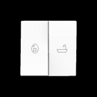 ZENNIO - ZS55. Zweifache Schalterabdeckung 55x55 mm - Weiß matt - Custom Design. Minimum: