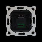 ZENNIO - ZS55/ZS70. Zweifach-USB-Ladegeräteeinsatz (C+A) - 5 V / 3,5 A (ohne Abdeckung)