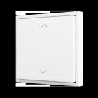 ZENNIO - ZS70. Soft Einfachtaster für 2 Binäreingänge 70x70 mm - Silber
