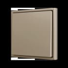 ZENNIO - ZS70. Soft Einfachtaster für 2 Binäreingänge 70x70 mm - Champagne