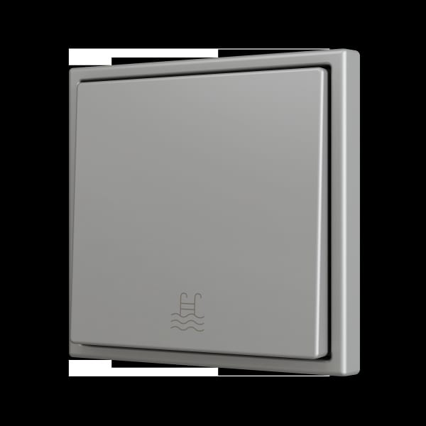 ZENNIO - ZS70. Soft Einfachtaster für 1 Binäreingang 70x70 mm - Silber - Custom Design. M