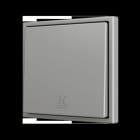 ZENNIO - ZS70. Soft Einfachtaster für 1 Binäreingang 70x70 mm - Silber - Custom Design. M