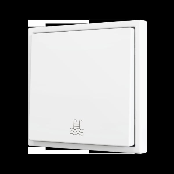 ZENNIO - ZS70. Soft Einfachtaster für 1 Binäreingang 70x70 mm - Mattweiß - Custom Design.