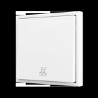 ZENNIO - ZS70. Soft Einfachtaster für 1 Binäreingang 70x70 mm - Mattweiß - Custom Design.