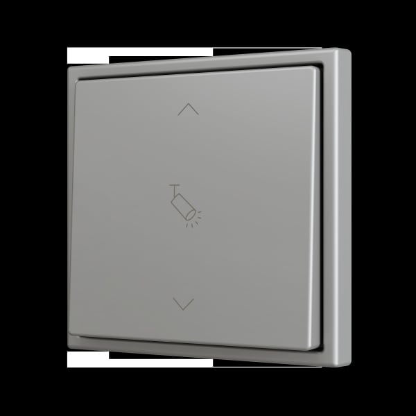 ZENNIO - ZS70. Soft Einfachtaster für 2 Binäreingänge 70x70 mm - Silber - Custom Design.