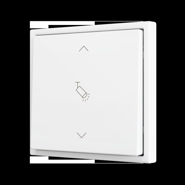 ZENNIO - ZS70. Soft Einfachtaster für 2 Binäreingänge 70x70 mm - Mattweiß - Custom Design