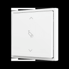 ZENNIO - ZS70. Soft Einfachtaster für 2 Binäreingänge 70x70 mm - Mattweiß - Custom Design