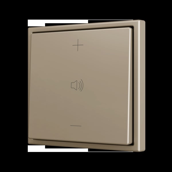 ZENNIO - ZS70. Soft Einfachtaster für 2 Binäreingänge 70x70 mm - Champagne - Custom Desig