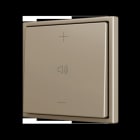 ZENNIO - ZS70. Soft Einfachtaster für 2 Binäreingänge 70x70 mm - Champagne - Custom Desig