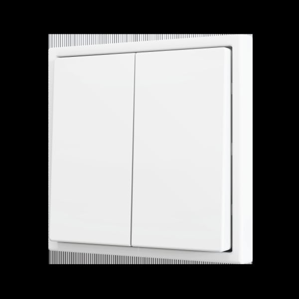 ZENNIO - ZS70. Soft Doppeltaster für 2 Binäreingänge 70x70 mm - Mattweiß