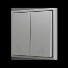ZENNIO - ZS70. Soft Doppeltaster für 2 Binäreingänge 70x70 mm - Silber - Custom Design. M