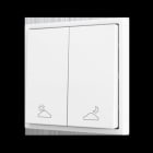 ZENNIO - ZS70. Soft Doppeltaster für 2 Binäreingänge 70x70 mm - Mattweiß - Custom Design.