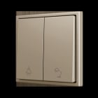 ZENNIO - ZS70. Soft Doppeltaster für 2 Binäreingänge 70x70 mm - Champagne - Custom Design