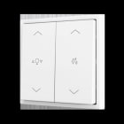ZENNIO - ZS70. Soft Doppeltaster für 4 Binäreingänge 70x70 mm - Mattweiß - Custom Design.