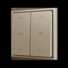 ZENNIO - ZS70. Soft Doppeltaster für 4 Binäreingänge 70x70 mm - Champagne - Custom Design
