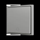 ZENNIO - ZS70. Soft Einfachtaster für 1 Binäreingang 70x70 mm - Klingel-Symbol - Silber