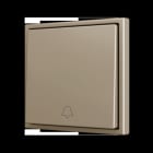 ZENNIO - ZS70. Soft Einfachtaster für 1 Binäreingang 70x70 mm - Klingel-Symbol - Champagn
