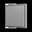 ZENNIO - ZS70. Soft Einfachtaster für 1 Binäreingang 70x70 mm - Licht-Symbol - Silber