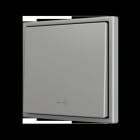 ZENNIO - ZS70. Soft Einfachtaster für 1 Binäreingang 70x70 mm - Schlüssel-Symbol - Silber