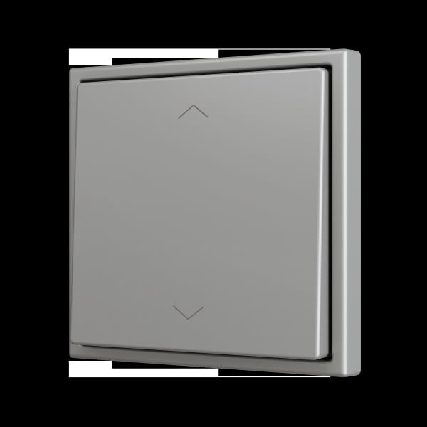 ZENNIO - ZS70. Soft Einfachtaster für 2 Binäreingänge 70x70 mm - Jalousie-Symbol - Silber
