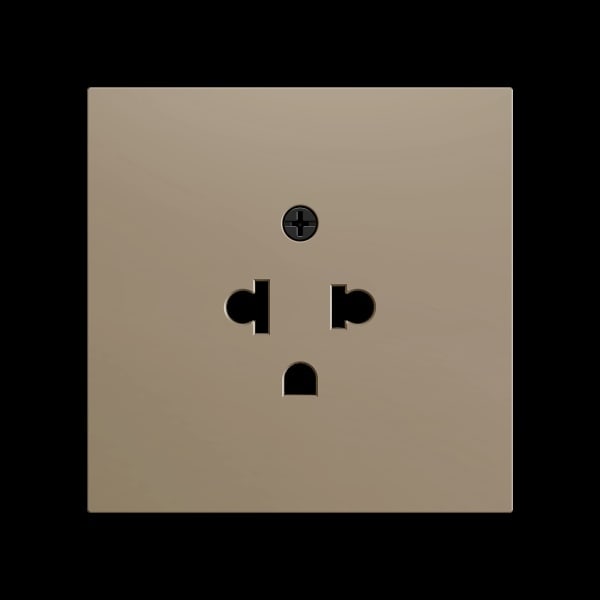 ZENNIO - ZS70. Euro-Amerikanische Steckdosenabdeckung 70x70 mm - Champagne